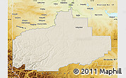 Shaded Relief Map of Division No. 18, physical outside