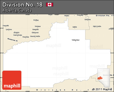 Classic Style Simple Map of Division No. 18