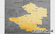 Physical Panoramic Map of Division No.  2, darken, desaturated