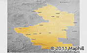 Physical Panoramic Map of Division No.  2, desaturated