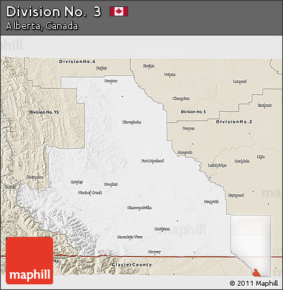 Classic Style 3D Map of Division No.  3