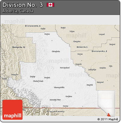 Classic Style 3D Map of Division No.  3
