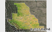 Satellite 3D Map of Division No.  3, darken, semi-desaturated