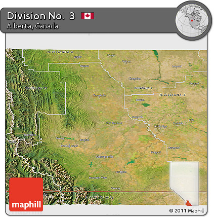 Satellite 3D Map of Division No.  3