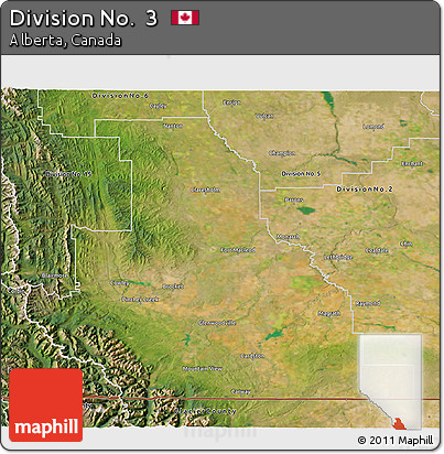 Satellite 3D Map of Division No.  3