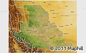 Satellite 3D Map of Division No.  3, physical outside