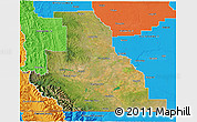Satellite 3D Map of Division No.  3, political outside
