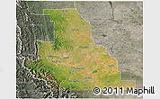 Satellite 3D Map of Division No.  3, semi-desaturated