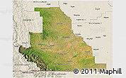 Satellite 3D Map of Division No.  3, shaded relief outside
