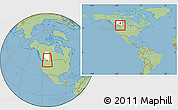 Savanna Style Location Map of Division No.  3, highlighted parent region, within the entire country