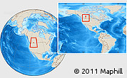 Shaded Relief Location Map of Division No.  3, within the entire country