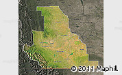 Satellite Map of Division No.  3, darken, semi-desaturated