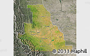 Satellite Map of Division No.  3, semi-desaturated