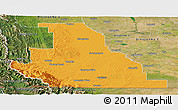 Political Panoramic Map of Division No.  3, satellite outside