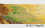 Satellite Panoramic Map of Division No.  3, physical outside