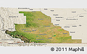 Satellite Panoramic Map of Division No.  3, shaded relief outside