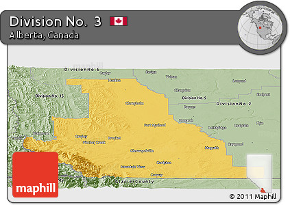 Savanna Style Panoramic Map of Division No.  3
