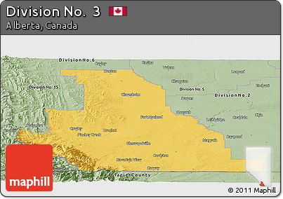 Savanna Style Panoramic Map of Division No.  3