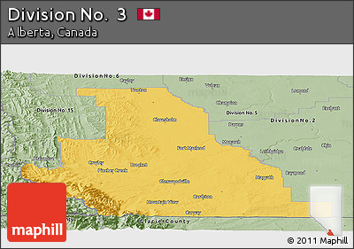 Savanna Style Panoramic Map of Division No.  3