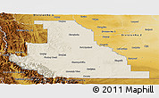 Shaded Relief Panoramic Map of Division No.  3, physical outside