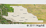 Shaded Relief Panoramic Map of Division No.  3, satellite outside