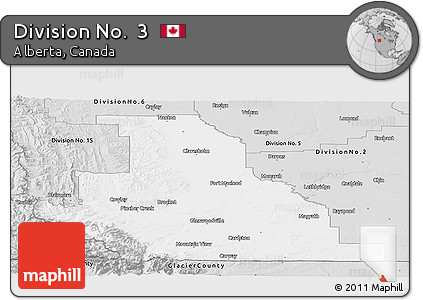 Silver Style Panoramic Map of Division No.  3