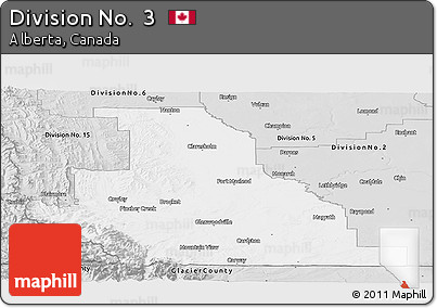 Silver Style Panoramic Map of Division No.  3