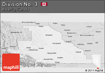 Silver Style Panoramic Map of Division No.  3