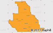 Political Simple Map of Division No.  3, cropped outside