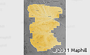 Physical 3D Map of Division No.  5, darken, desaturated