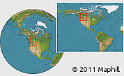 Satellite Location Map of Division No.  6, within the entire country