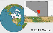 Satellite Location Map of Division No.  6, highlighted country, highlighted parent region