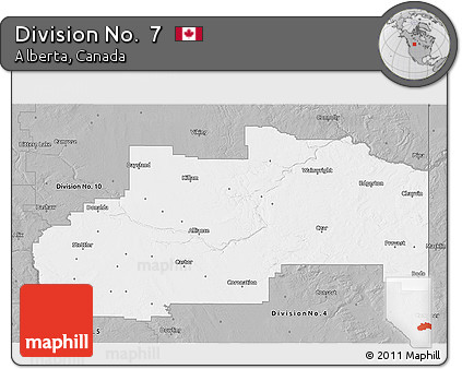 Gray 3D Map of Division No.  7