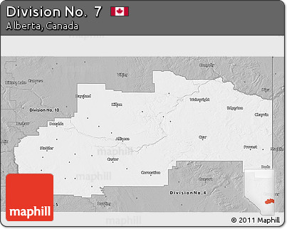 Gray 3D Map of Division No.  7