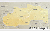 Physical 3D Map of Division No.  7, semi-desaturated