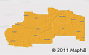 Political 3D Map of Division No.  7, cropped outside