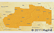 Political 3D Map of Division No.  7, physical outside