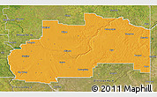 Political 3D Map of Division No.  7, satellite outside