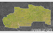 Satellite 3D Map of Division No.  7, darken, desaturated