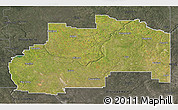 Satellite 3D Map of Division No.  7, darken, semi-desaturated