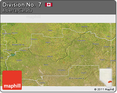Satellite 3D Map of Division No.  7