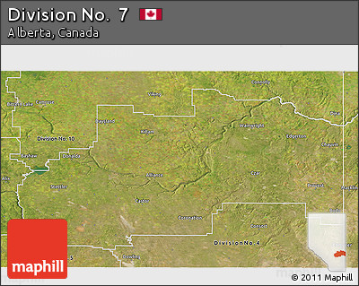 Satellite 3D Map of Division No.  7