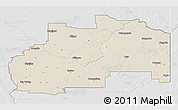 Shaded Relief 3D Map of Division No.  7, lighten, desaturated