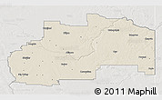 Shaded Relief 3D Map of Division No.  7, lighten, semi-desaturated