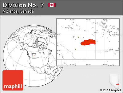 Blank Location Map of Division No.  7