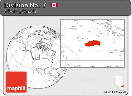 Blank Location Map of Division No.  7