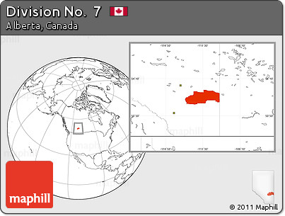 Blank Location Map of Division No.  7