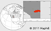 Blank Location Map of Division No.  7, highlighted country, highlighted parent region