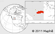 Blank Location Map of Division No.  7, highlighted parent region
