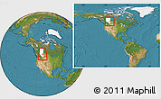 Satellite Location Map of Division No.  7, highlighted parent region, within the entire country